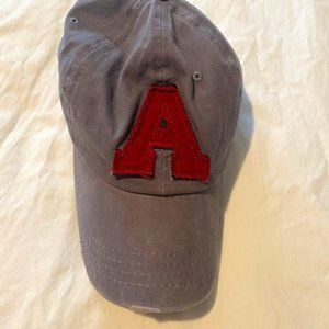 Distressed Grey and Crimson Alabama Baseball Hat w/ Adjustable Back